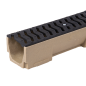 Preview: Linear Drain 100 x 12 x 10 cm B125 polymer concrete, cast iron grate STORA