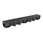 Preview: aquer 1000x130x105 mm A15 SD Plastic drainage gutter with plastic grate