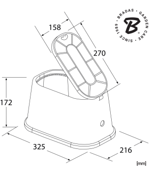 Preview: Ventilbox MINI, Ventilkasten Verteilerkasten Bewässerung Box  DSSZ-P3221G