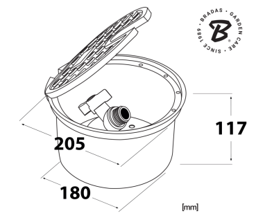 Ventilbox mit 3/4"-Ventil, Ventilkasten IG-3/4" / AG-3/4" - DSSZ-OZF34M34G