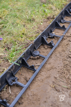 Preview: Rasenkante 7,8 x 100 cm, Beeteinfassung, kunststoff, schwarz, flexibel