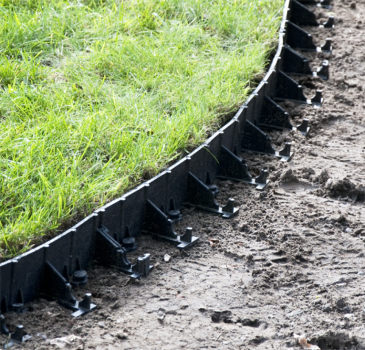 Rasenkante 5,8 x 100 cm, Beeteinfassung, kunststoff, schwarz, flexibel