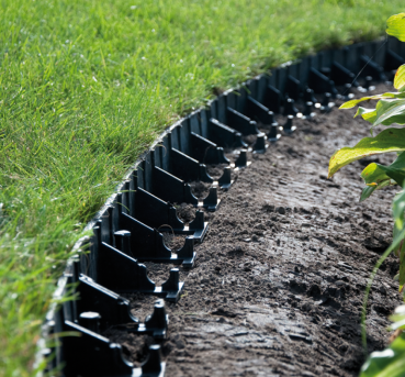 Rasenkante 5,8 x 100 cm, Beeteinfassung, kunststoff, schwarz, flexibel