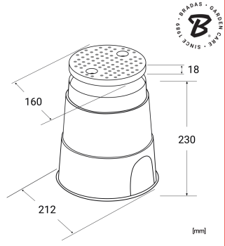 Preview: Ventilbox ROUND 21 cm, Ventilkasten Verteilerkasten Deckel Bewässerung Box DSSZ-O21G