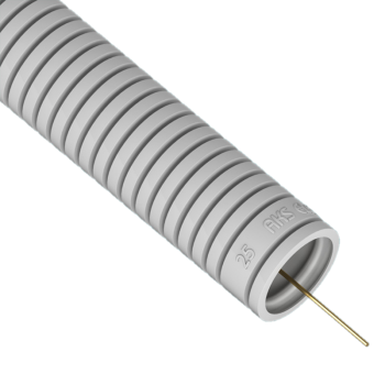 Wellrohr 25mm 25m RKGL 25+P grau 320N mit Einziehdraht AKS ZIELONKA 444038