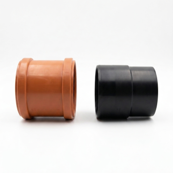 Preview: Drainagerohr-Reduzierstück 110/100 mm mit Doppelmuffe DN 110 – Set für Entwässerungssysteme