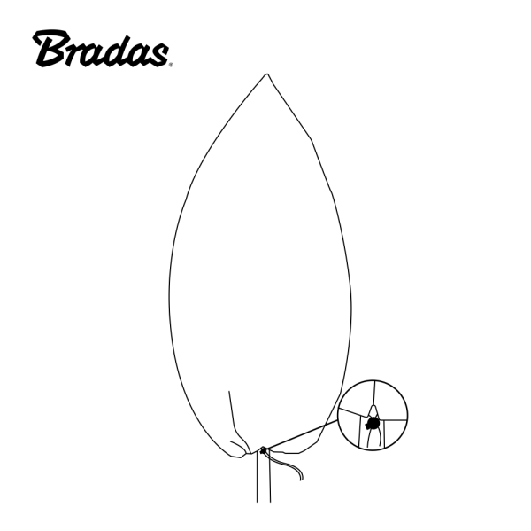 Schutzhauben aus Agrartextilien – 3 Stück  Durchmesser: 38 cm – Länge: 0,6 x 0,8 m