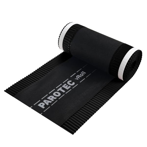 Firstband Schwarz 240 mm x 5 m PAROTEC vROLL RAL 9005 Firstrolle Abdichten Dach Dachfirst Gratrolle