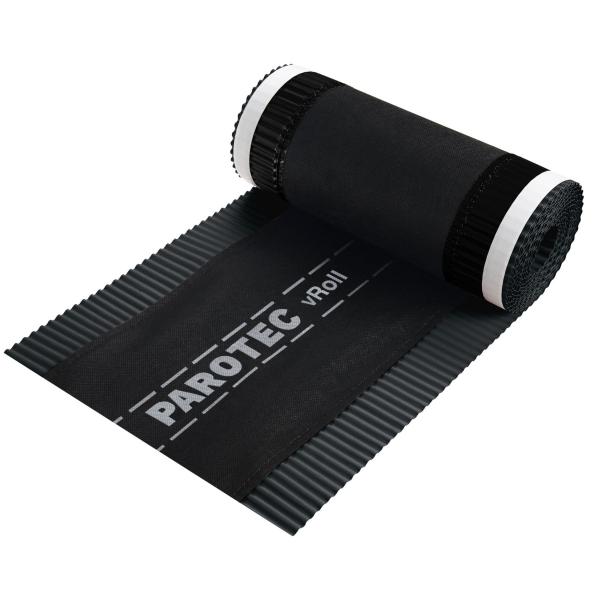 Firstband Schwarz 320 mm x 5 m PAROTEC vROLL RAL 9005 Firstrolle Abdichten Dach Dachfirst Gratrolle