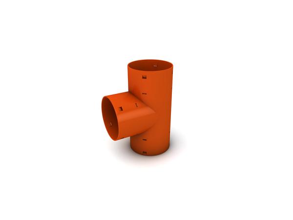 T-Stück DN100 für Drainagerohr, Drainagenverbindung T-Stück 90° 100/100/100