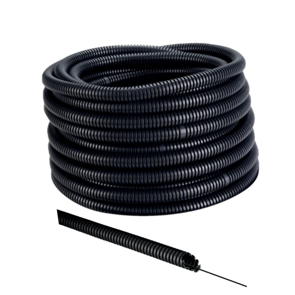 Leerrohr 25 m, PVC Flexibles Wellrohr, Harteduck 750 N, -25°C bis +60°C Leerrohr 25 m, PVC Flexibles Wellrohr, Harteduck 750 N, -25°C bis +60°C