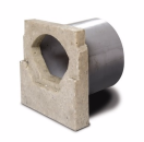 End wall for drainage channel 10 cm with Ø 110 mm pipe, STORA SELF polymer concrete