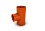 T-Stück DN 100/100/80 für Drainagerohr, Drainagenverbindung T-Stück 90° 100/100/80