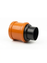 Drainage-Reduzierstück 110/80 mm mit PVC-Doppelmuffe DN 110 – Übergang für Dränrohr